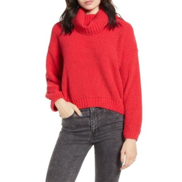 Woven Heart Sweaters - NWT Woven Heart Red Knit Turtleneck Sweater